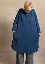“Theia” organic cotton/elastane jersey dress - Pacific blue