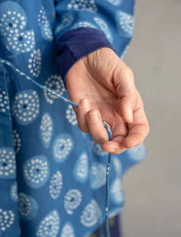 Omslagsbluse «Clay» i økologisk bomull - indigo