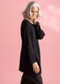 Knit tunic in organic/recycled cotton (black S)