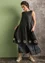 Geweven jurk "Petronella" van biologisch katoen/linnen (zwart S)