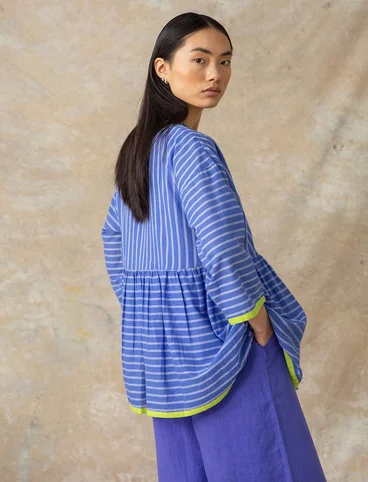 “Nord” woven organic cotton blouse - blue lotus