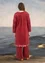 Velour dress in organic cotton/recycled polyester/spandex (agate red S)