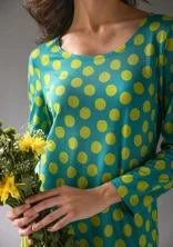 “Aina” jersey top in organic cotton/modal - oriental green/lime green