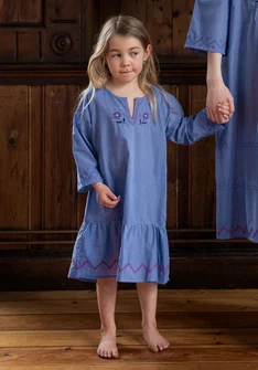 “Twinkle” organic cotton child’s nightgown - sea blue