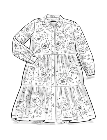 Robe "Primavera" en tissu de lin/modal - jacinthe