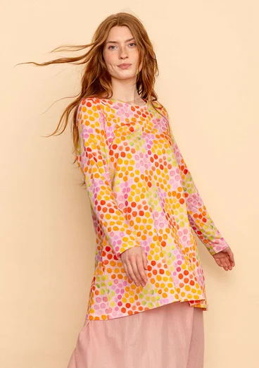 “Clara” jersey tunic in organic cotton/modal - multicoloured