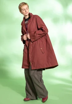 “Madison” parka in organic cotton - beetroot