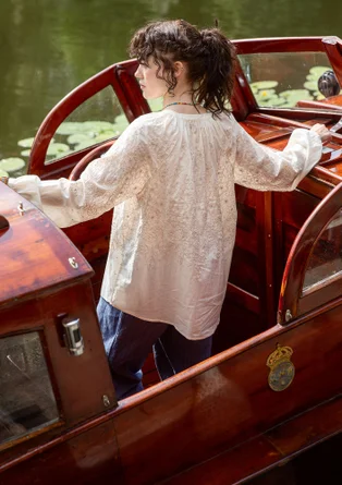 Blouse "Emilia" van biologisch katoen - vanille