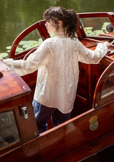 Blouse "Emilia" en coton biologique - vanille