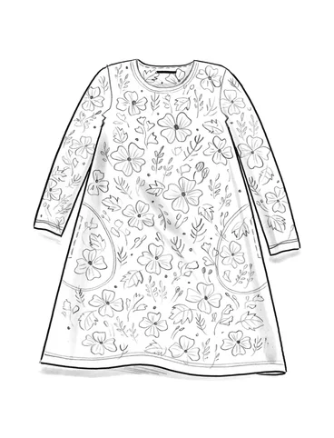 Robe "Höstanemone" en jersey de coton biologique/modal - naturel