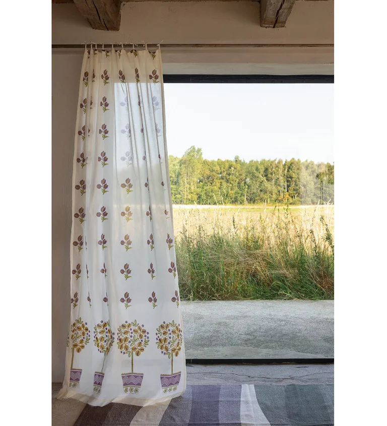 “Lemon Tree” curtain in organic cotton