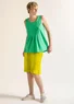 Short tissé "Seraj" en lin (vert lime XL)