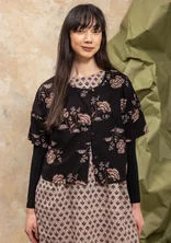 “Rose hip” woven organic cotton blouse - black