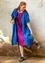 Woven linen dress (sapphire blue S)