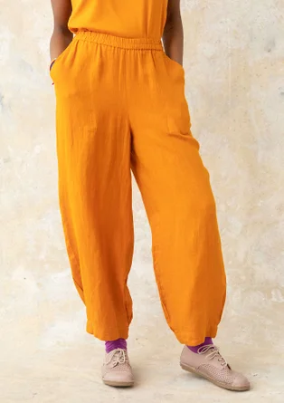 Woven linen trousers - masala