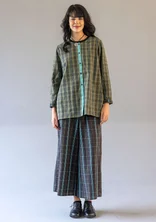 “Karur” checked blouse in organic cotton - birchleaf