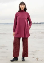 Organic cotton/modal/elastane jersey tunic - purple red