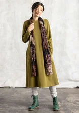 “Mona” jersey dress in cotton/spandex - dark olive