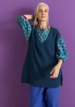 Organic/recycled cotton knitted sleeveless top - Pacific blue