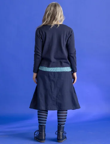 Cardigan in organic/recycled cotton - dark indigo