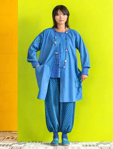 Kleid „Web“ aus Öko-Baumwolle  - leinenblau