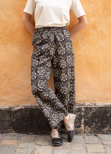 “Roza” woven pants in organic cotton