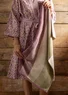 “Waves” organic cotton towel (mauve One Size)