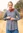 Bluse „Ask“ aus Bio-Baumwolle - leinenblau