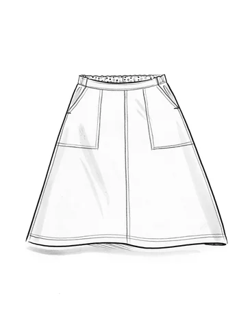 Woven organic cotton twill skirt - mole