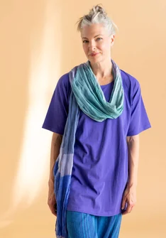 “June” organic cotton jersey tunic - amethyst