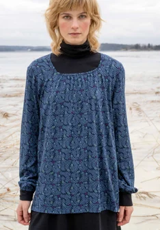 “Aurora” organic cotton/modal/elastane top - ink blue