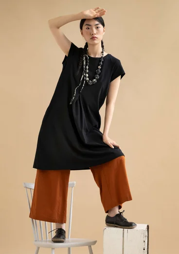 “Jane” jersey dress in organic cotton/spandex - black