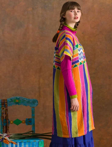 Robe "Antigua" en lin tissé - multicolore