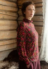 “Rosebay” top in lyocell/spandex - aubergine