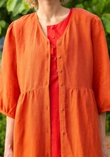 Woven linen dress - grapefruit