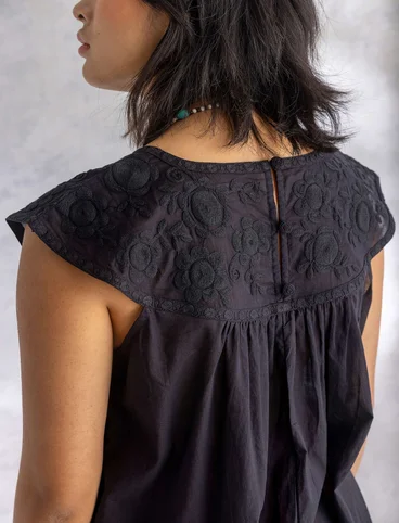 Kleid „Pezenas“ aus Bio-Baumwollgewebe - schwarz