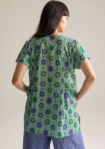 “Suzani” woven tunic in organic cotton - mint