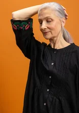 "Cleo" woven dress in organic cotton - black