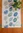 “Nest” table runner in organic cotton - flax blue