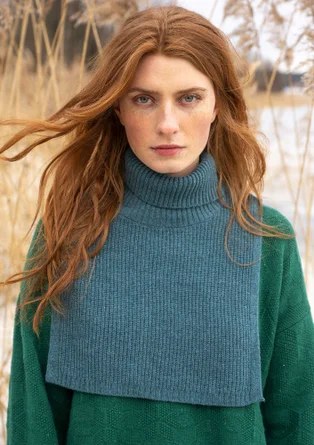 Turtleneck dickey in recycled wool - verona green