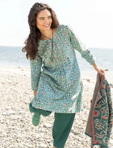 “Neela” woven organic cotton dress - celadon