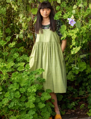 Webkleid aus Öko-Baumwolle - waldgrün