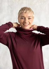 Lyocell/spandex jersey turtleneck - aubergine