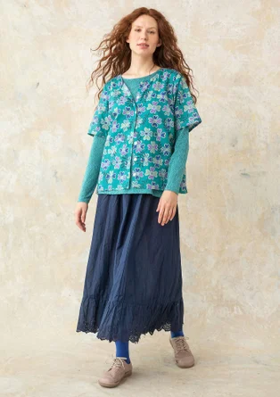 Woven organic cotton underskirt - dark indigo