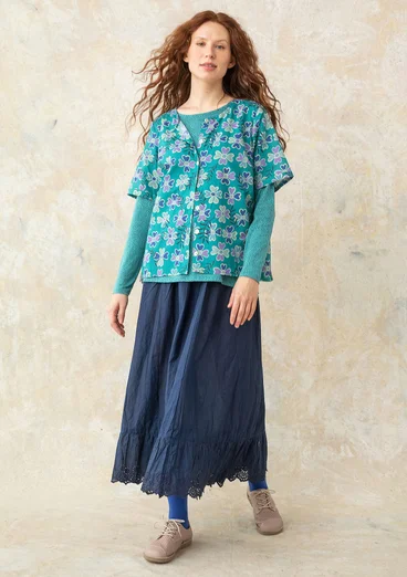 Woven organic cotton underskirt - dark indigo