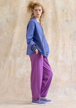 Organic cotton/elastane jersey trousers - mayflower