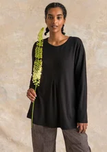 Viscose/elastane jersey tunic - black