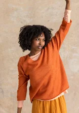 Sweater in an alpaca blend - light grapefruit/melange