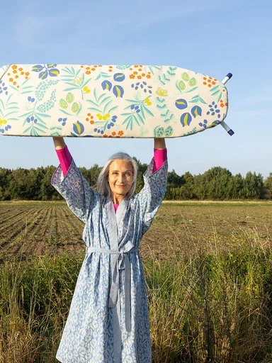 “Olives” ironing board cover in organic cotton