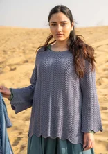 “Rose” sweater in recycled cotton - light carbon black